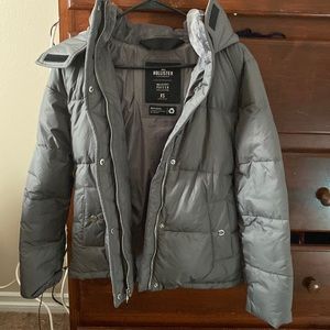 Hollister Grey Puffer Jacket